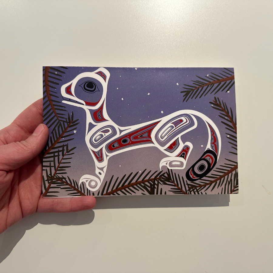 Haida Ermine Greeting Cards by Alyson Bell (Haida)