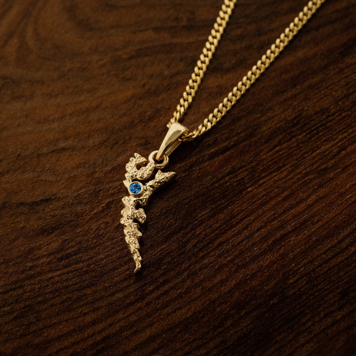 haida gwaii gold pendant sapphire