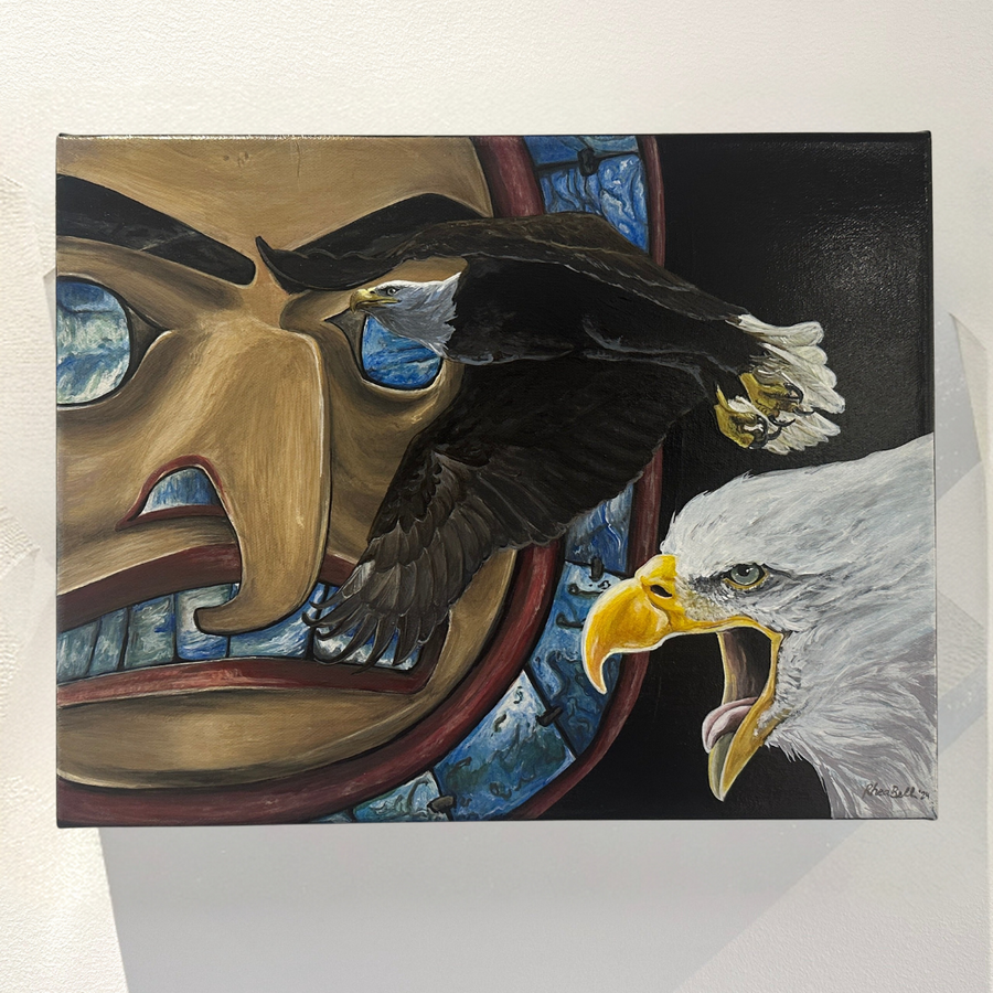 Eagles & Tsimshian Thunderbird Frontlet by Rhea Bell (Haida)
