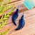 Argillite Feather Earrings by Amy Edgars (Haida)