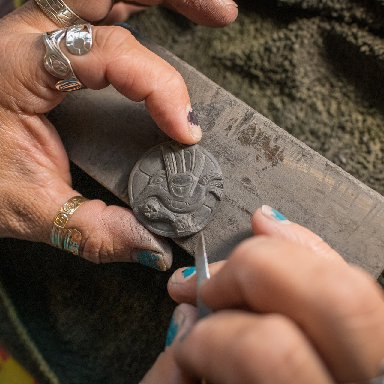 Haida Argillite Carver