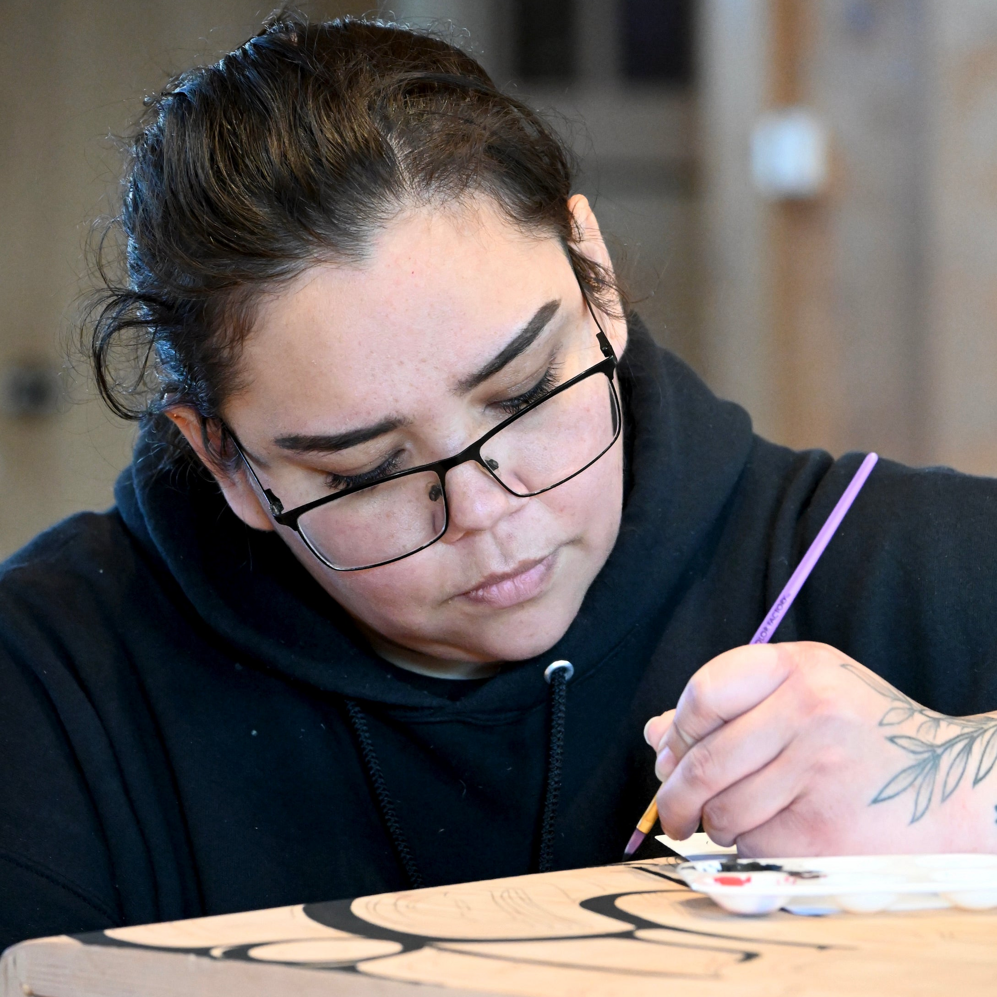 Bear Mother & Mouse Woman | Cedar Bentwood Box Artwork | By Haida Indigenous Artist Daisy White