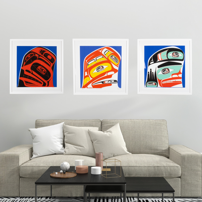 Three Finned #1 Art Print by Reg Davidson (Haida)