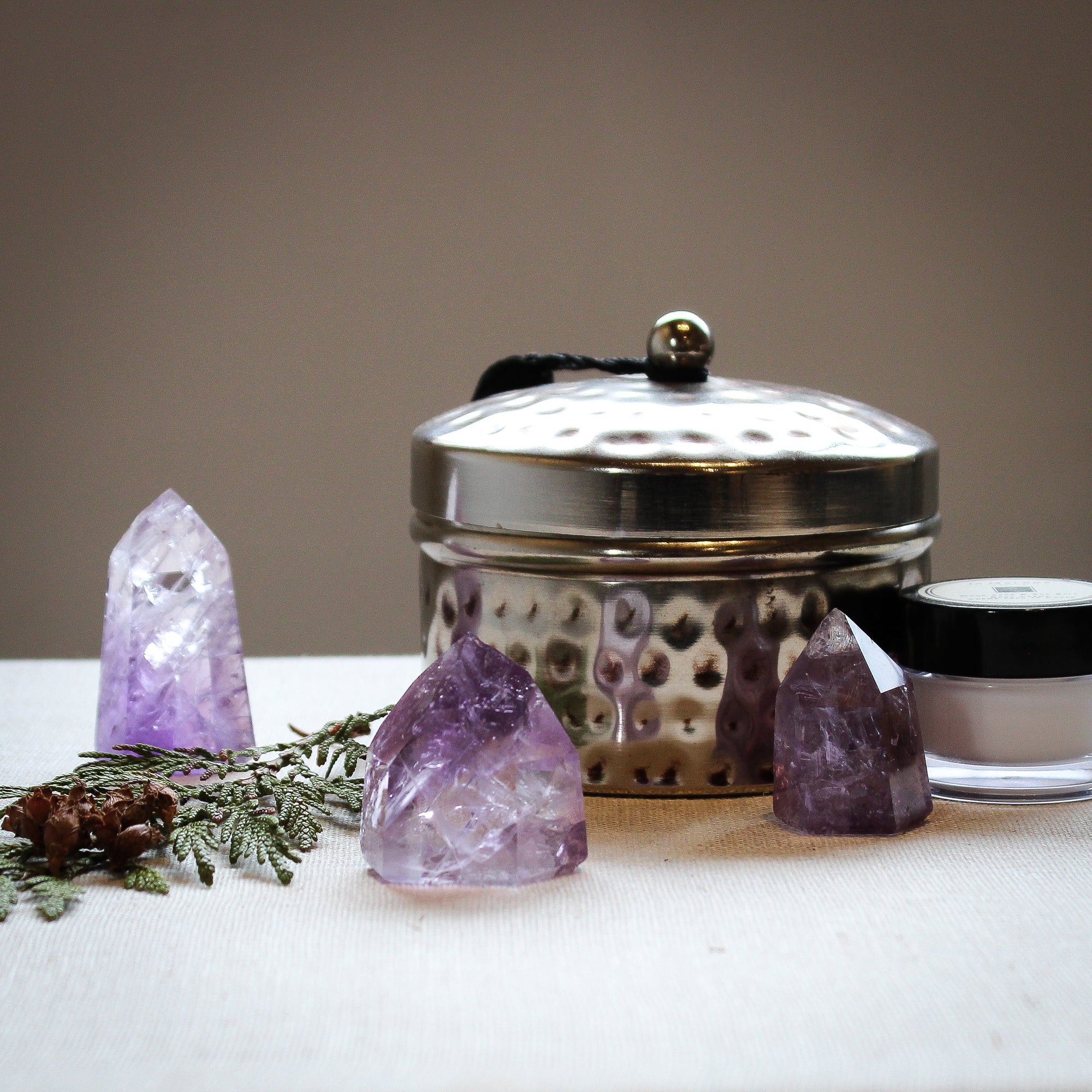 Amethyst Polished Points with Natural Rainbows
