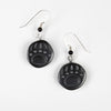Argillite Bear Paw earrings with  Shepard hooks with small black bead