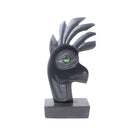 Argillite Blacktail Deer carving with abalone inlay made by local artist amy edgars