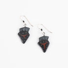 Haida Argillite Strawberry Earrings carved by Local  Female artist my Edgars