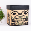 Cedar Bentwood Chest featuring ear mother and her cubs as well as mouse women in a forest colour palette