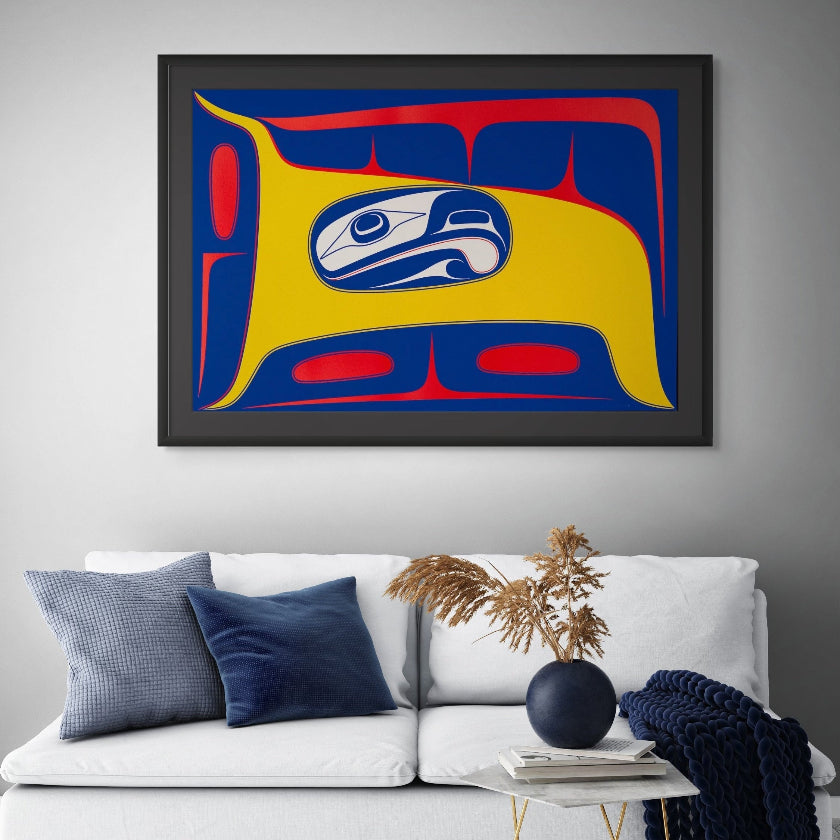 Bird in the Air Art Print by Robert Davidson (Haida) - Framed