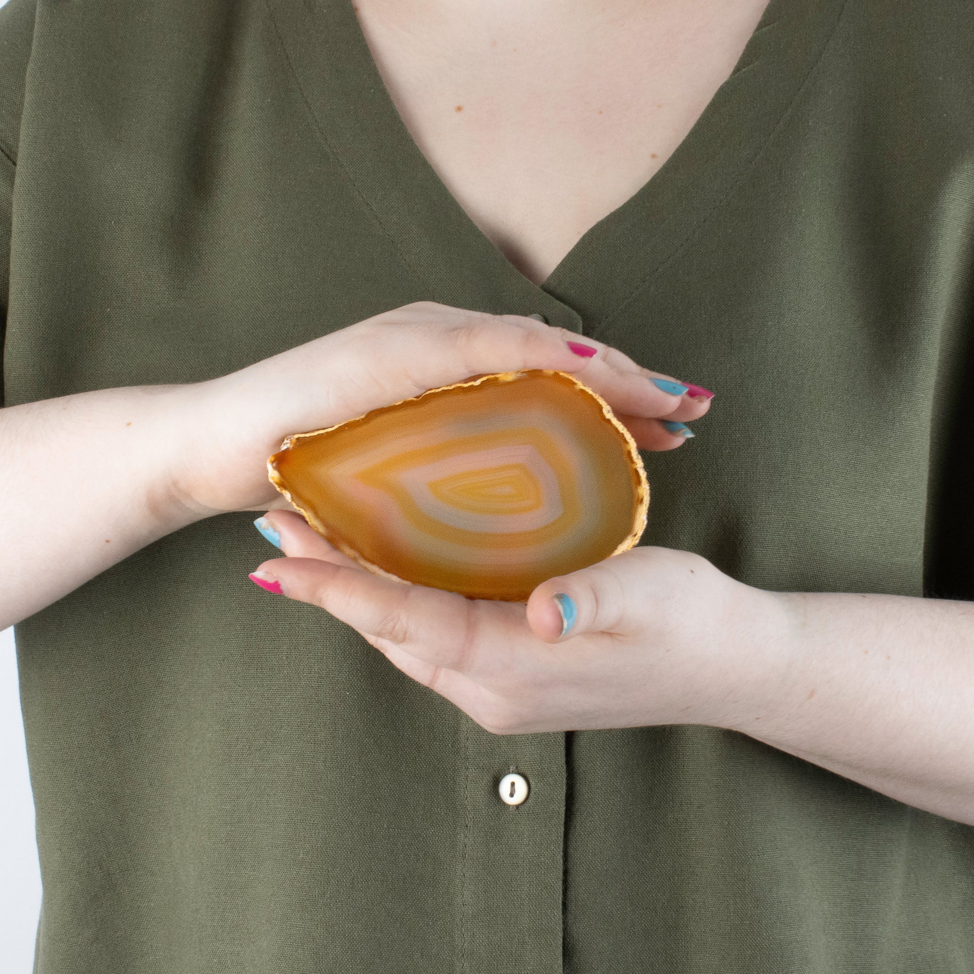 Small Orange Carnelian Agate Slice
