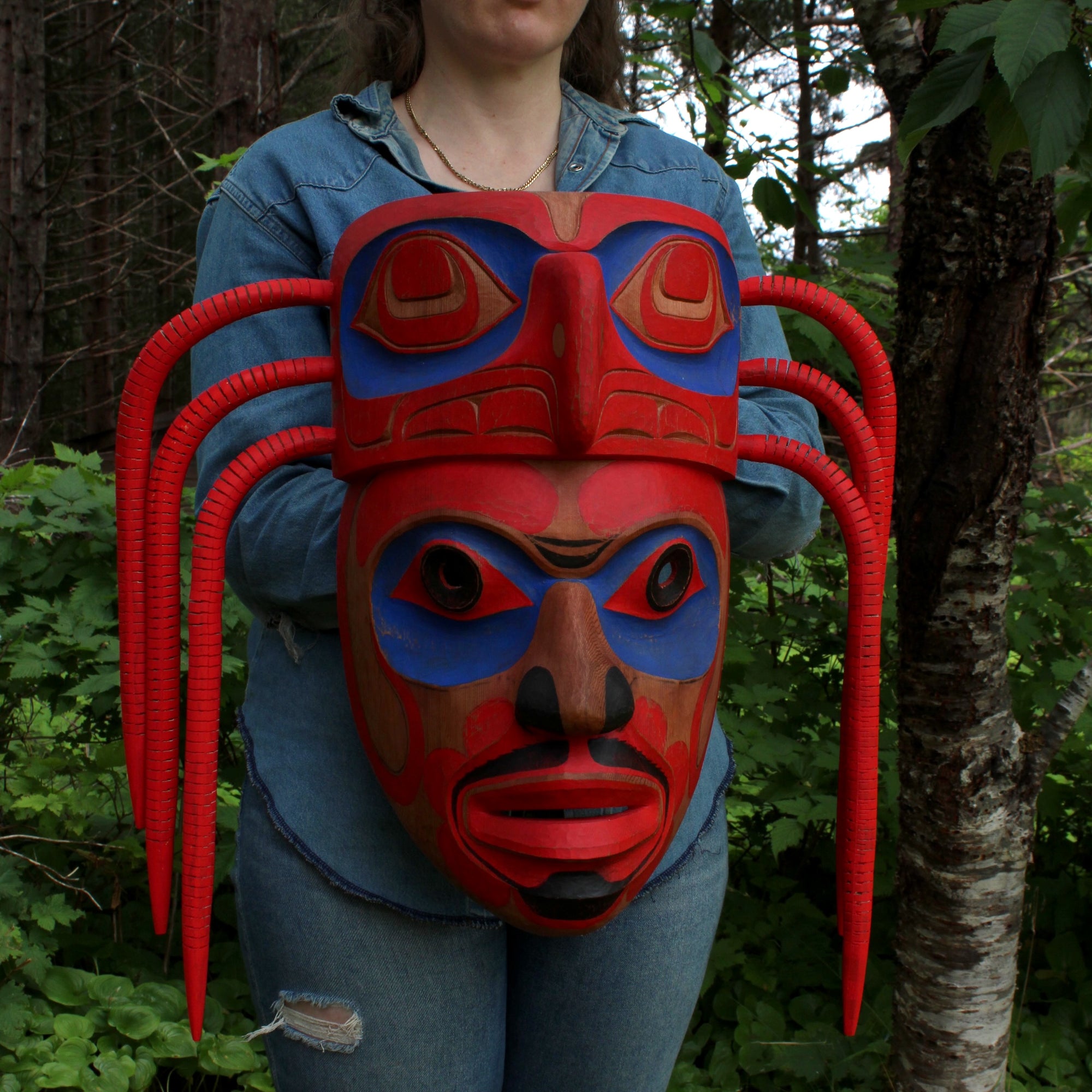 Octopus Mask by Corey Bulpitt (Haida)