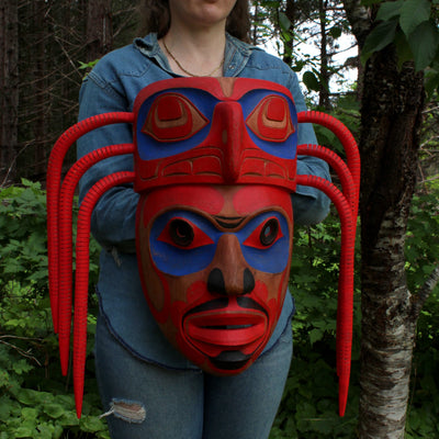 Octopus Mask by Corey Bulpitt (Haida)
