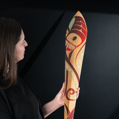 Very Hungry Octopus | Original Paddle Artwork | By Danielle Louise Allard | Haida Artist