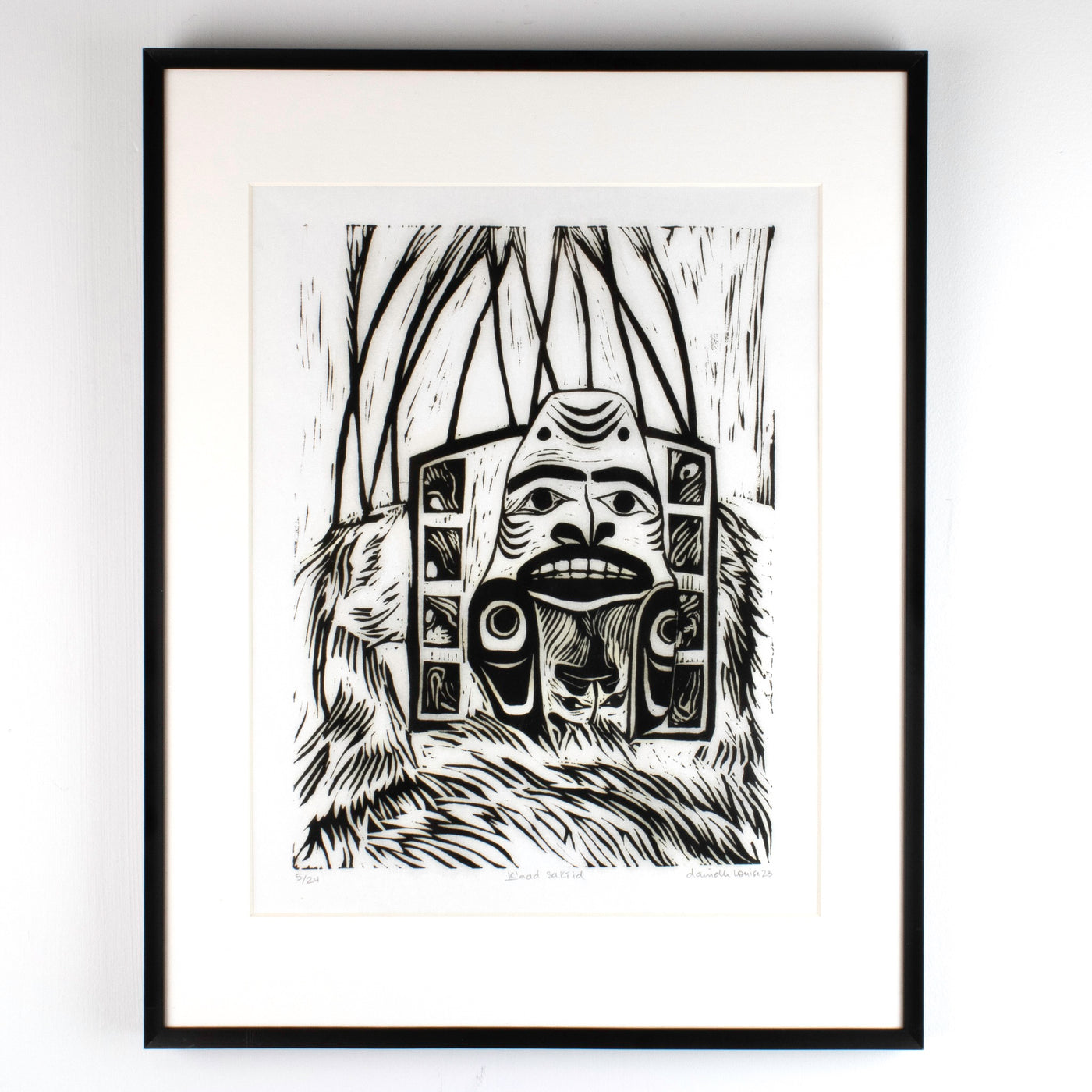 K'aad Sakíid (Dogfish Headdress) Limited Edition Print by Danielle Louise Allard (Haida)