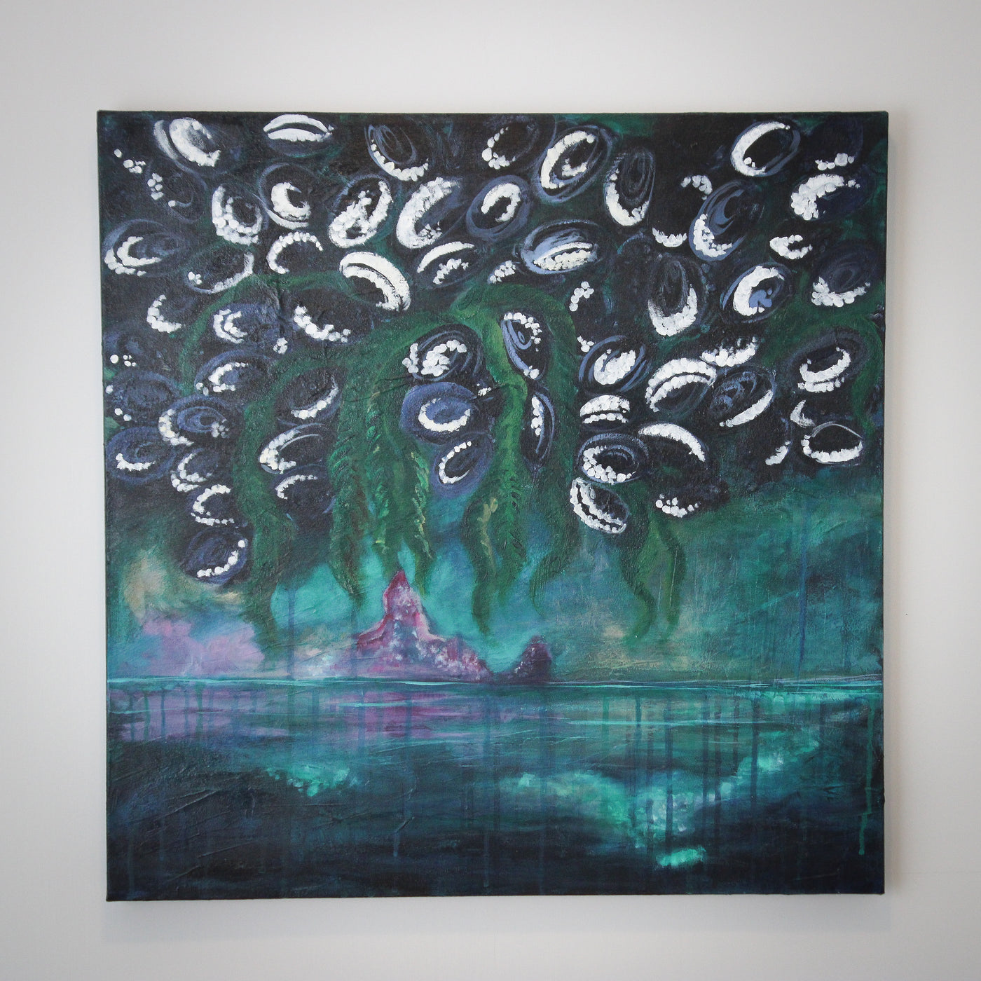 Dreamscapes - Gwaii Haanas Tl'ak'aa.uu (Barnacles) Painting by Danielle Louise Allard (Haida)