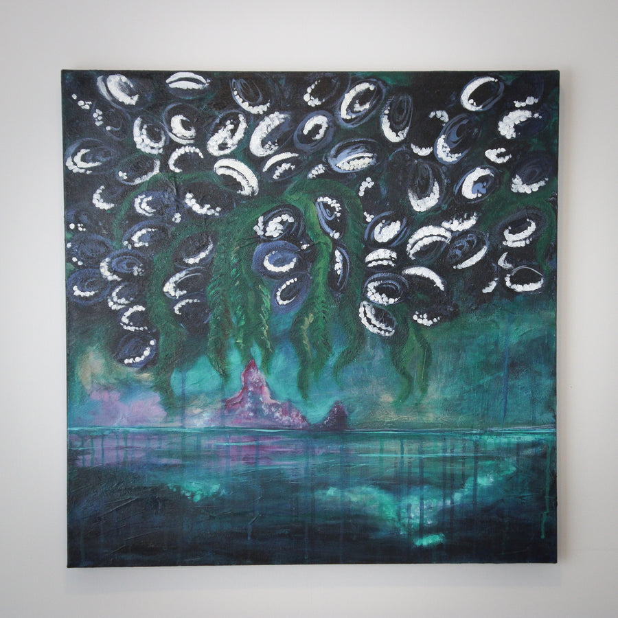 Dreamscapes - Gwaii Haanas Tl'ak'aa.uu (Barnacle) by Danielle Louise Allard (Haida)