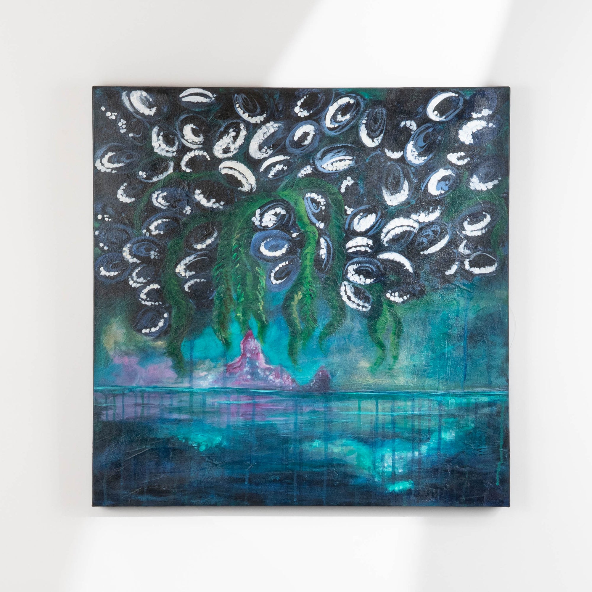 Abstract Original Painting of Gwaii Haanas, Haida Gwaii by Haida Artist. Danielle Louise Allard