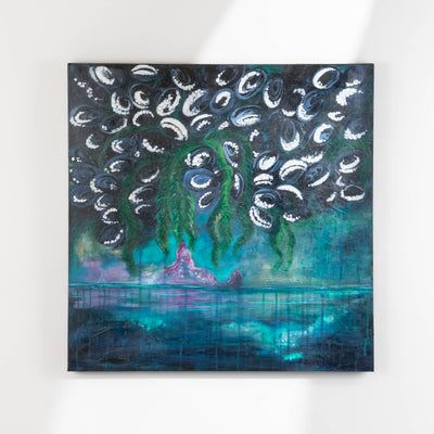 Abstract Original Painting of Gwaii Haanas, Haida Gwaii by Haida Artist. Danielle Louise Allard