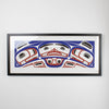 Framed Elders Knowledge Formline Art Print by Haida artist Cori Savard on a white background
