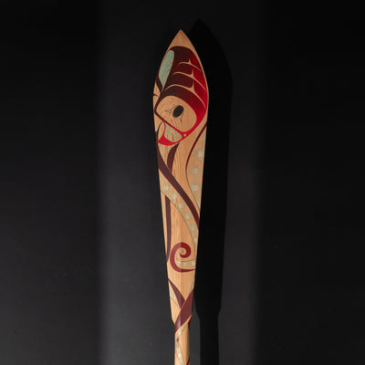 Close up of front of Danielle Louise Allards Octopus Paddle show casing the cascading tentacles  and face of the octopus