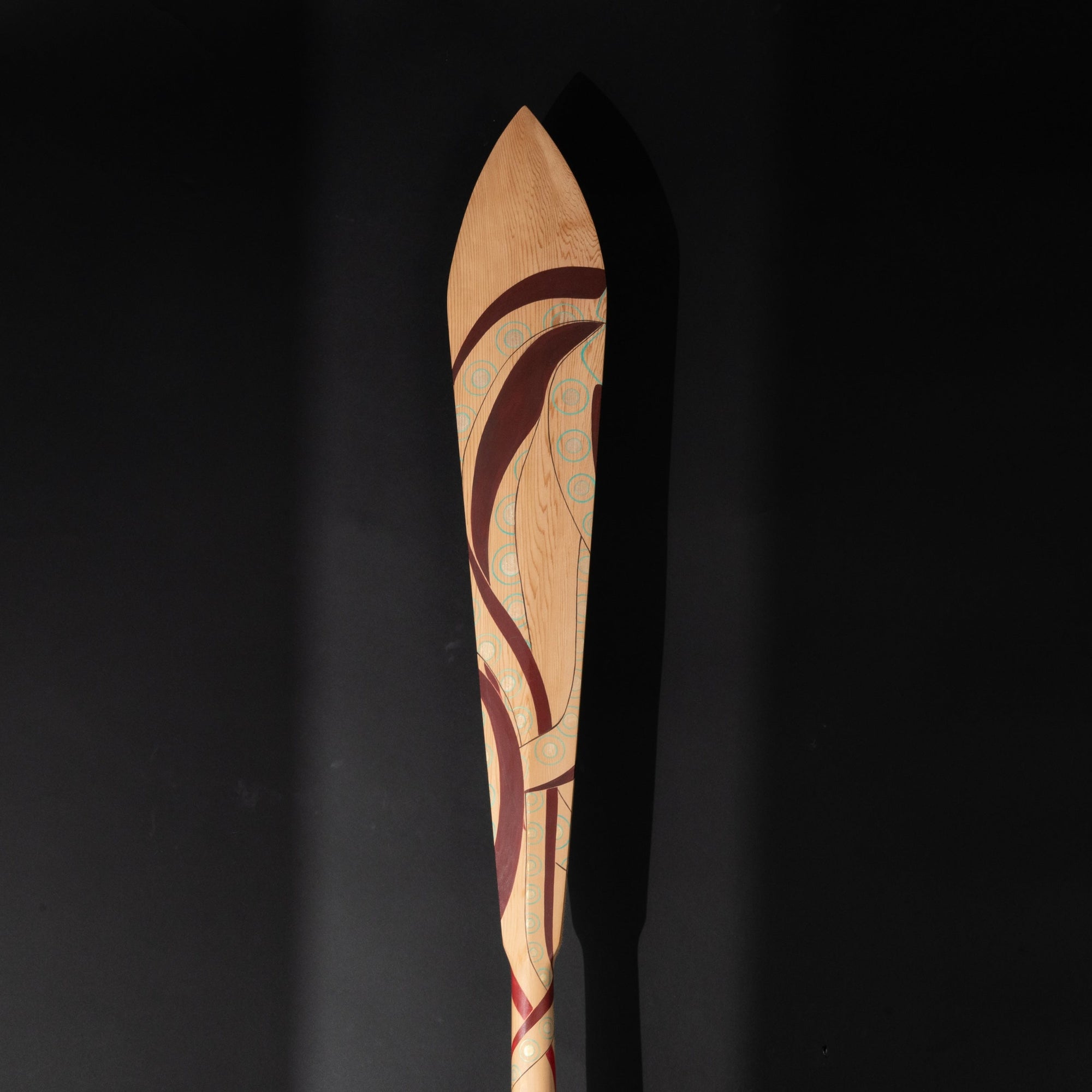 Close up of back of Danielle Louise Allards Octopus Paddle show casing the cascading tentacles