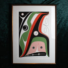 Framed Robert Davidson Hope art print with green background