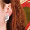 Sterling Silver Raven Wing Studs by Danika Saunders (Nuxalk)