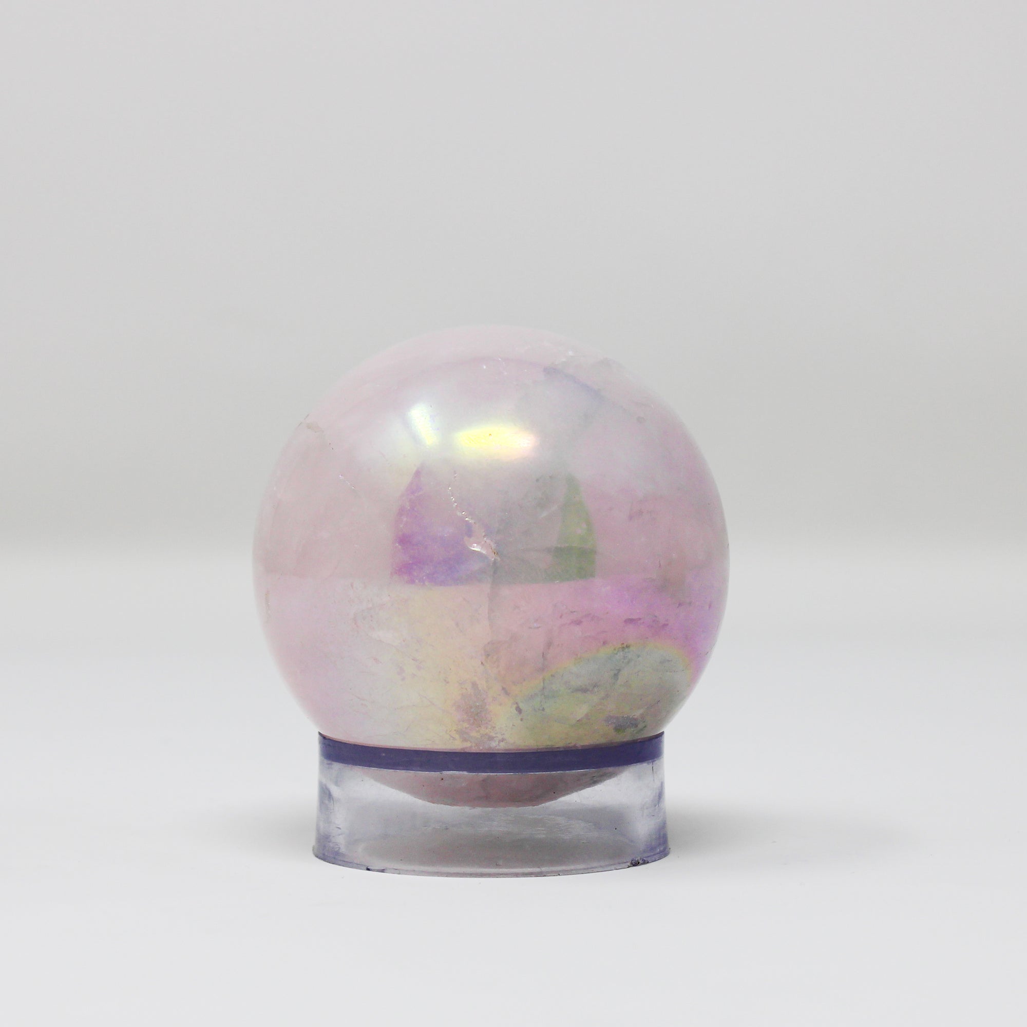 Angel Aura Rose Quartz Polished Sphere