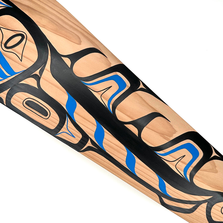 K’aaxada Aal (Dogfish) Cedar Paddle by Raven Thorgeirson (Haida)