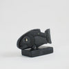 Argillite Salmon Carving by Amy Edgars (Haida)