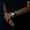 Sterling Silver Eagle & Salmon Bracelet by Jesse Brillon (Haida)