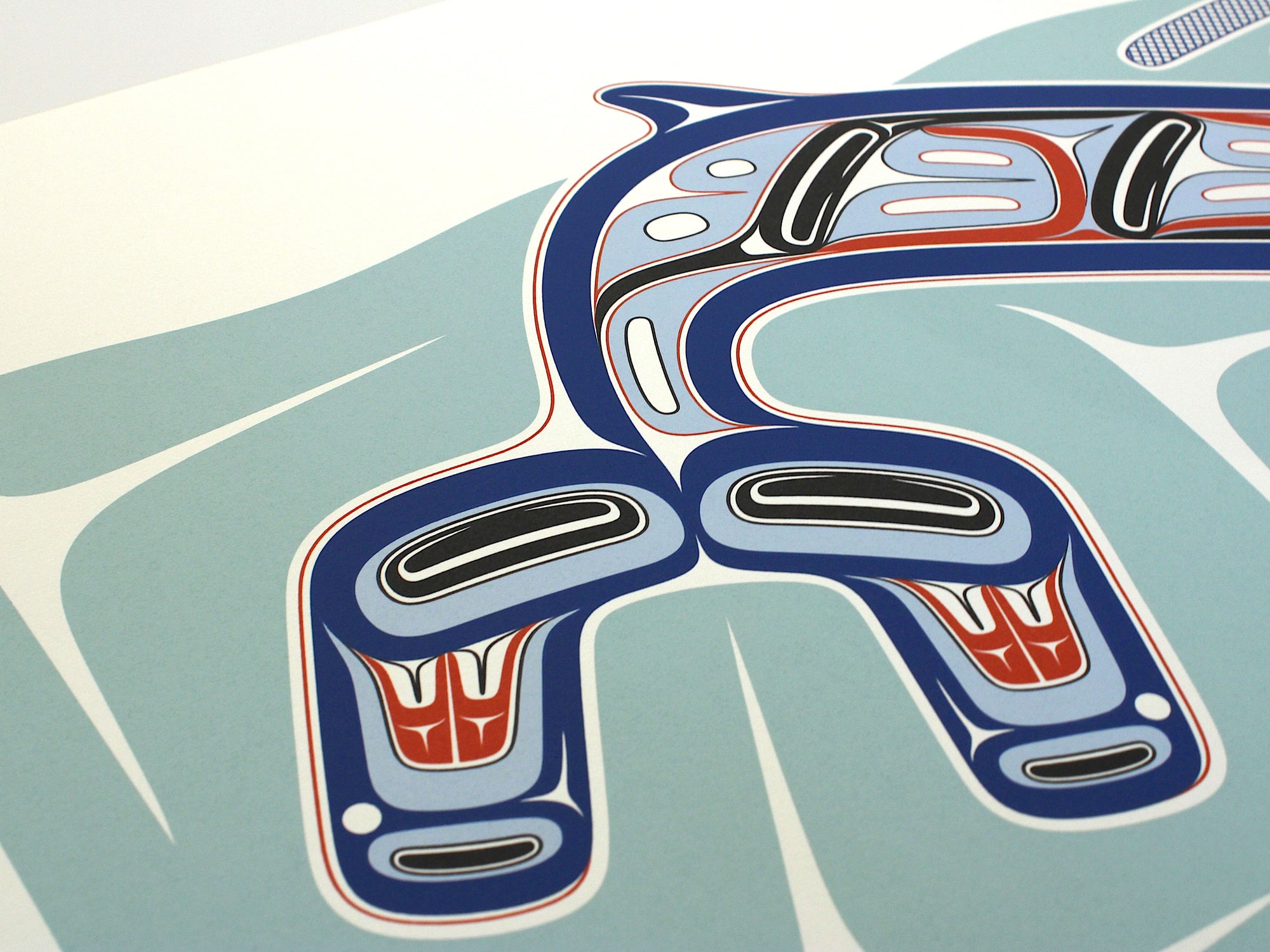 Close-up of a whale tail art print