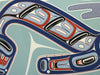 Close-up of a whale body art print