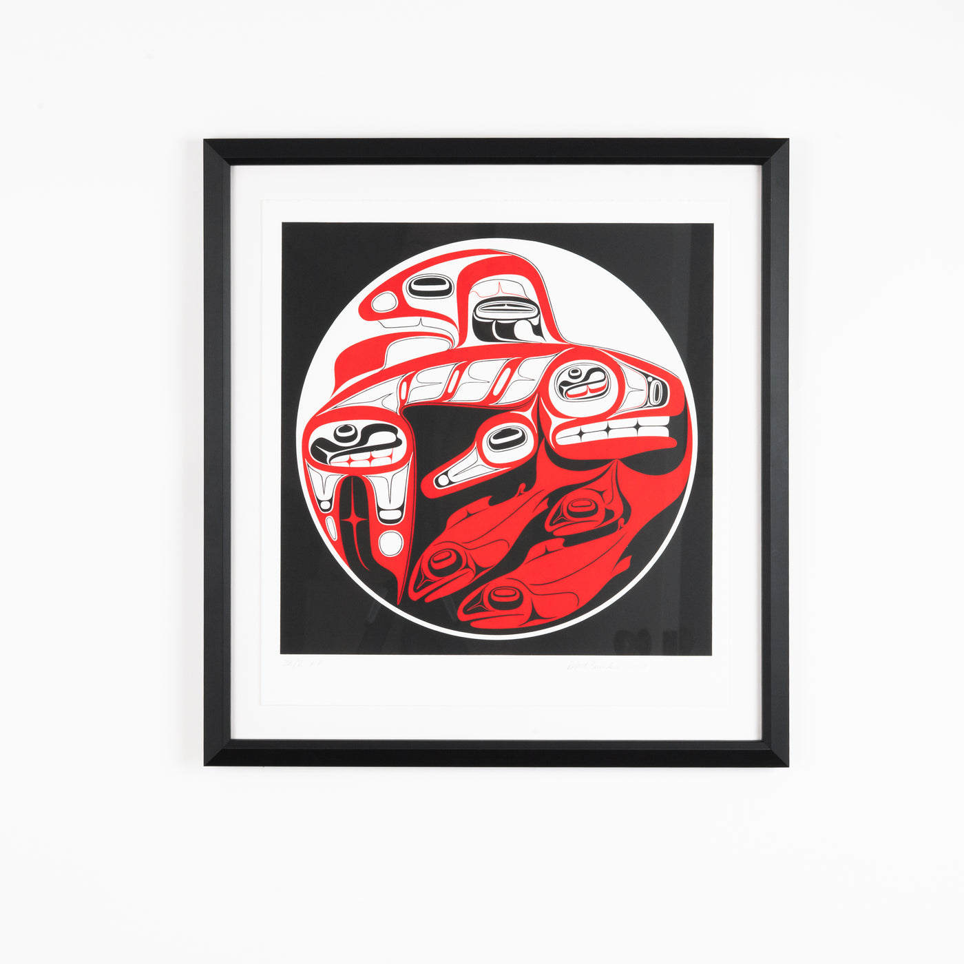 RARE ARTIST'S PROOF | Salmon & Killer Whale | Framed Fine Art Print | By Robert Davidson (Haida)