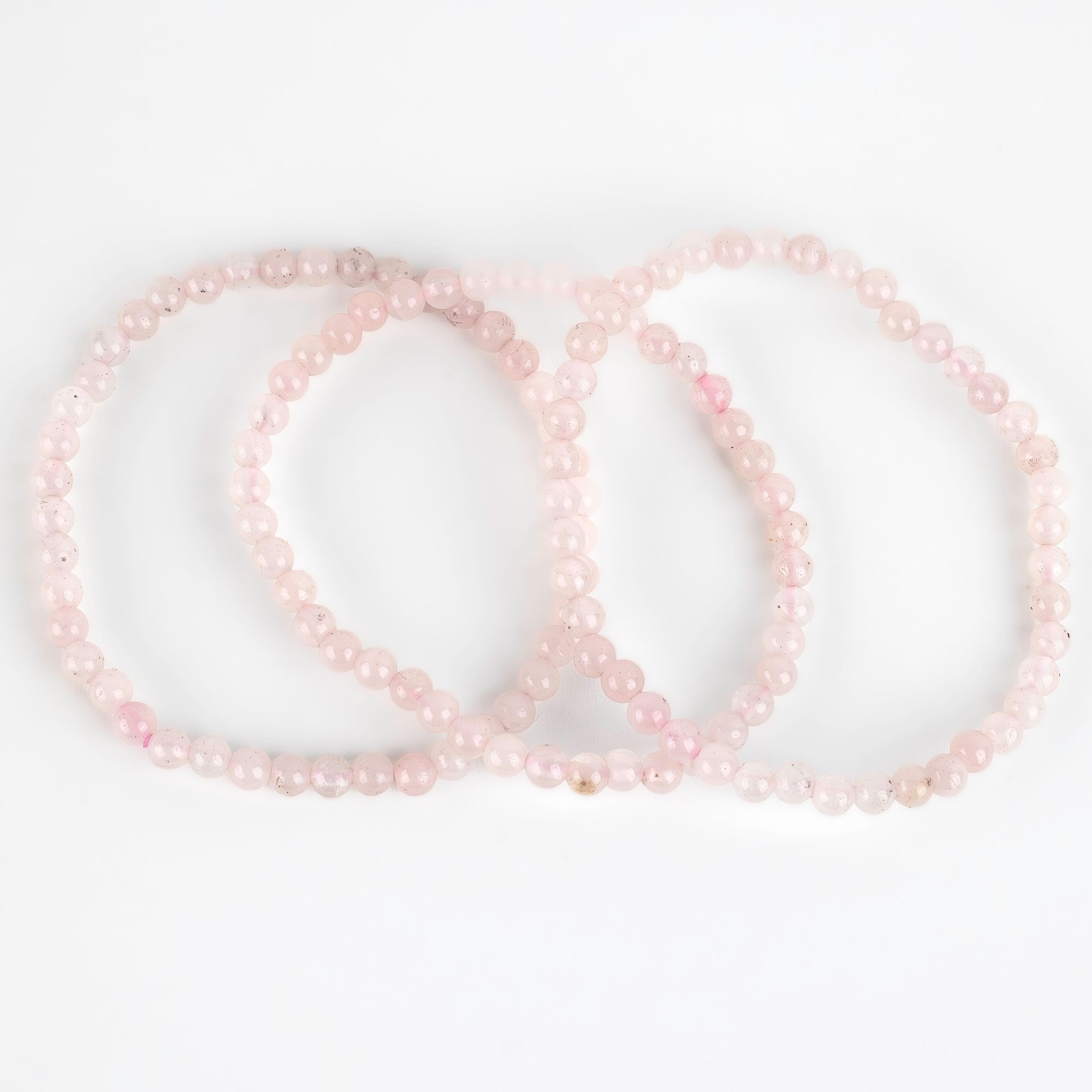 Bead Rose Quartz bracelet. The Gem Stone of unconditional love. Layer the bracelets and make a set