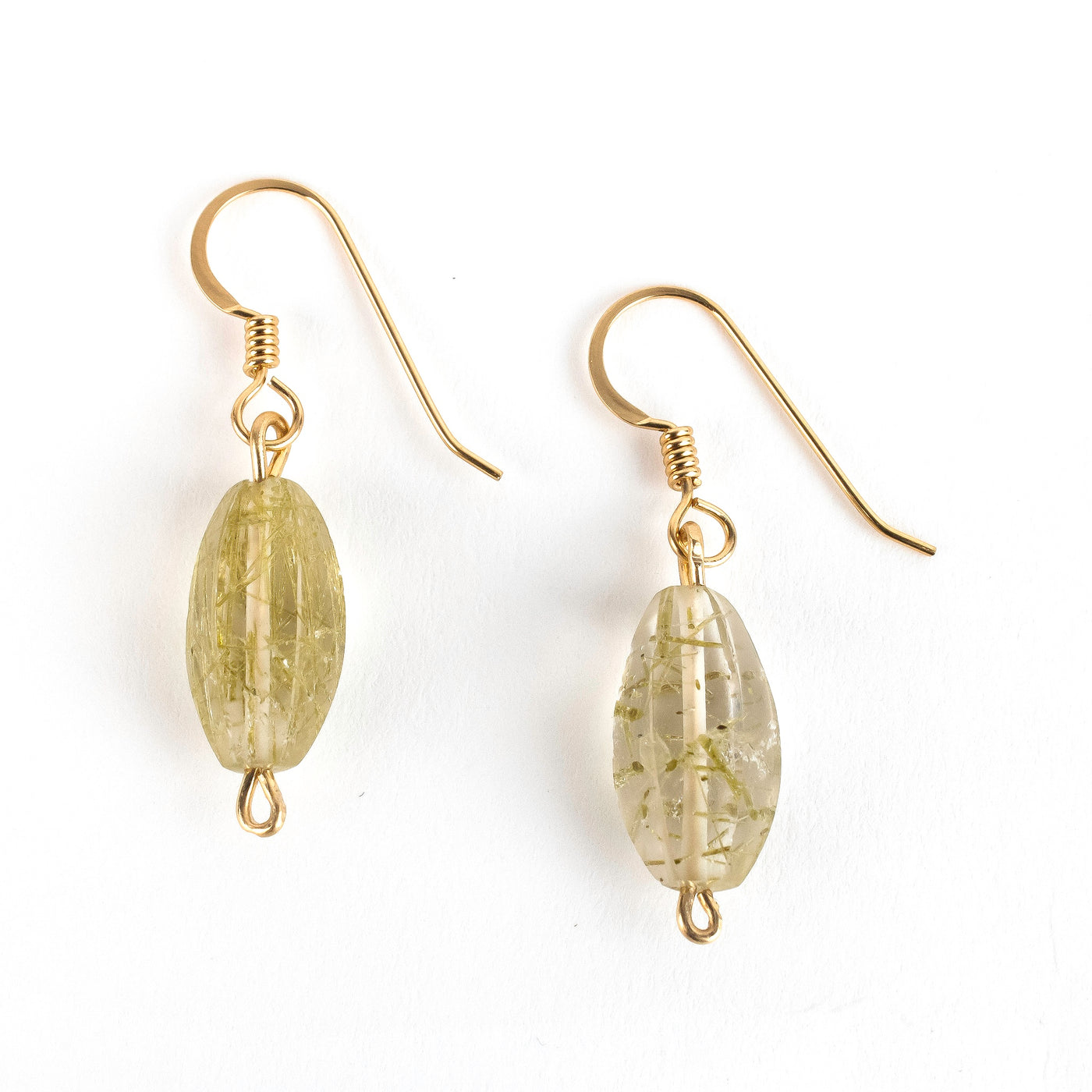 Green Rutile Earrings