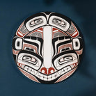 Close-up of Shoshannah Greene round Sea Grizzly painting