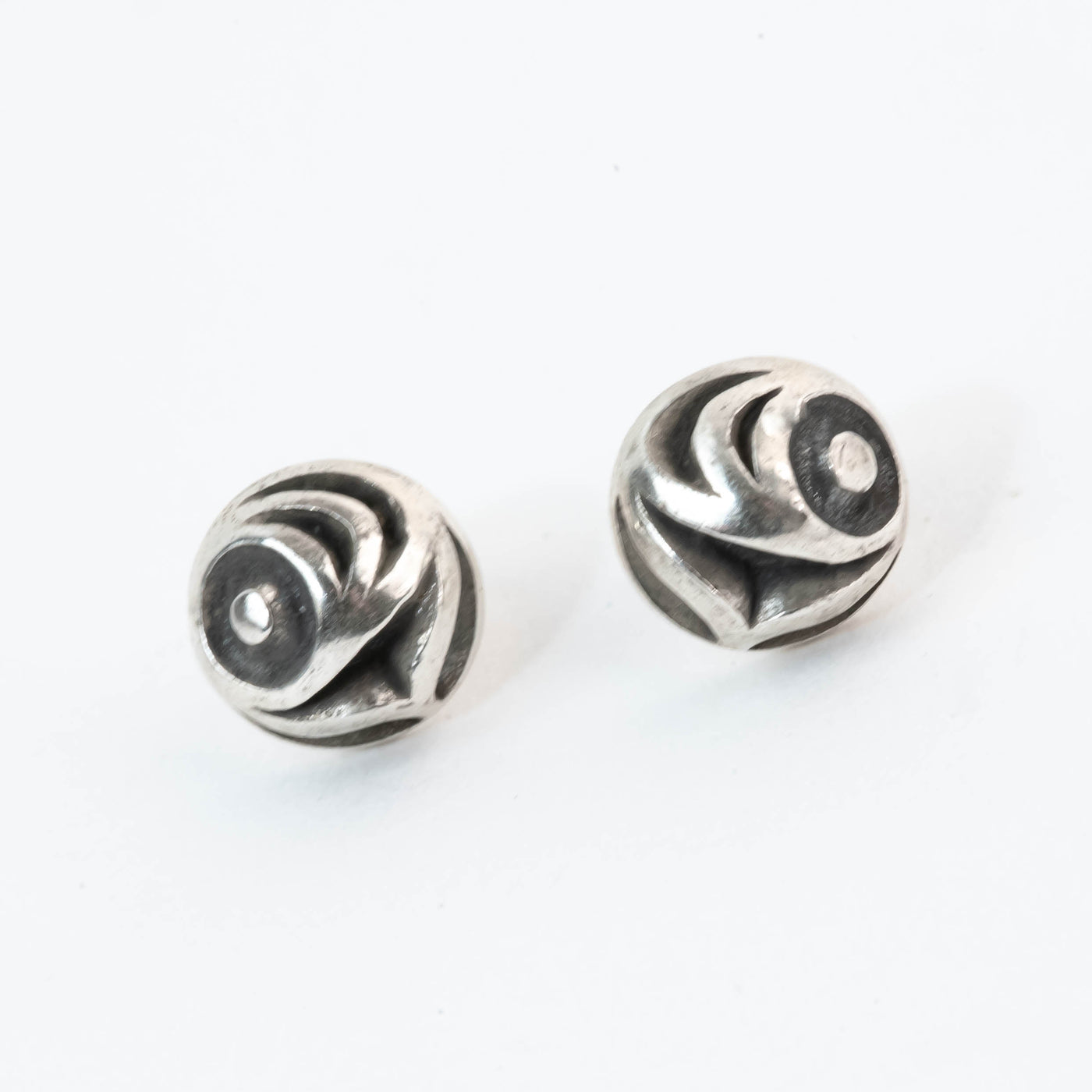 Sterling Silver Salmon Egg Stud Earrings by Meaghan McRae (Gitxsan)