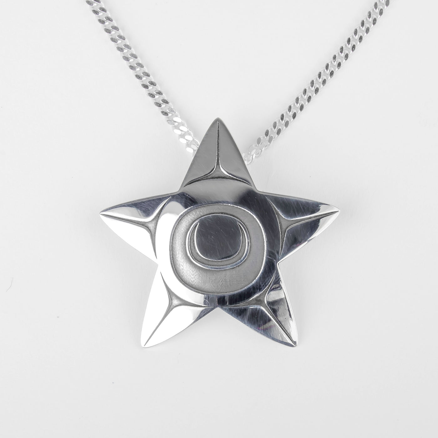 Sterling Silver Starfish Pendant, by Danika Saunders (Nuxalk)