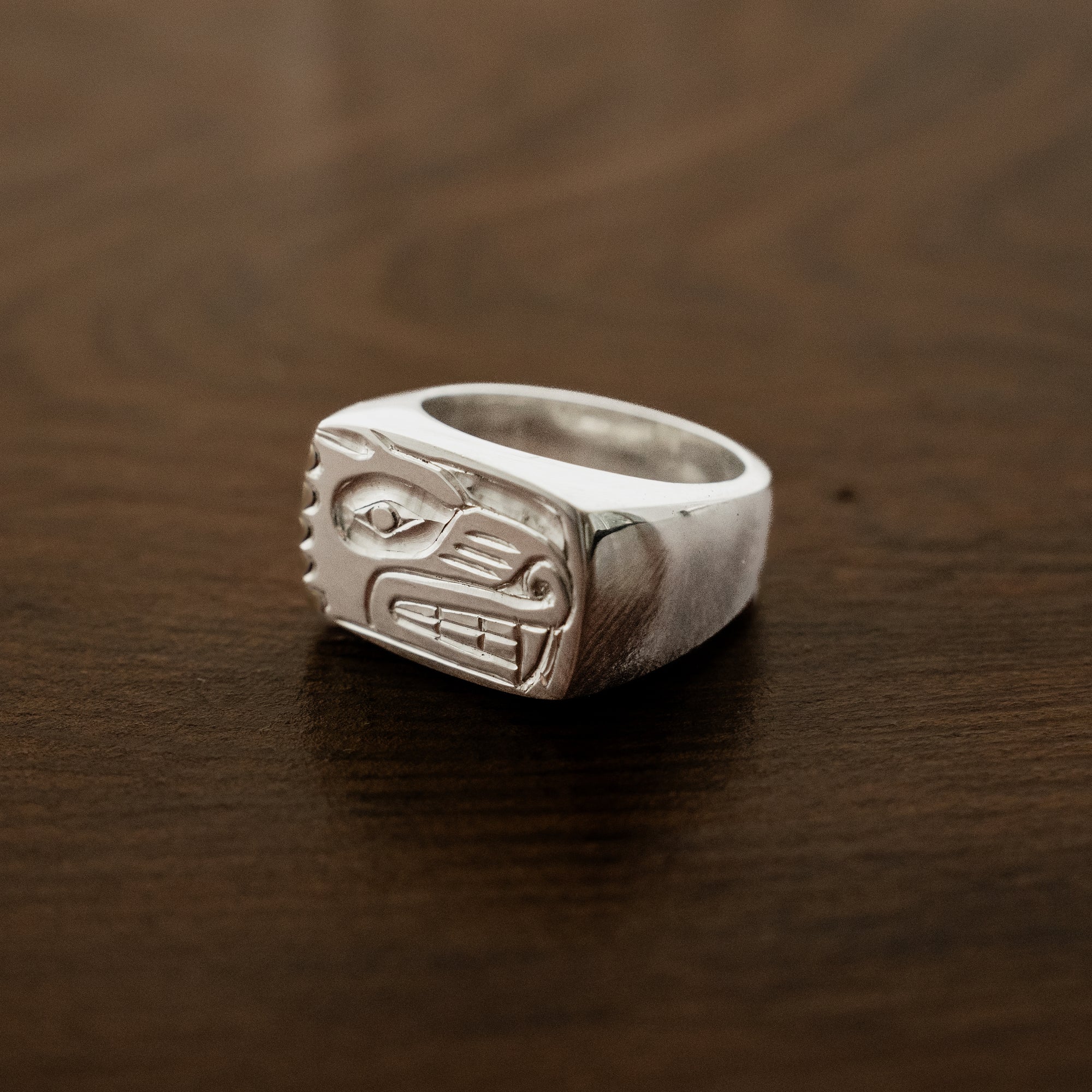 Wolf on sale signet ring