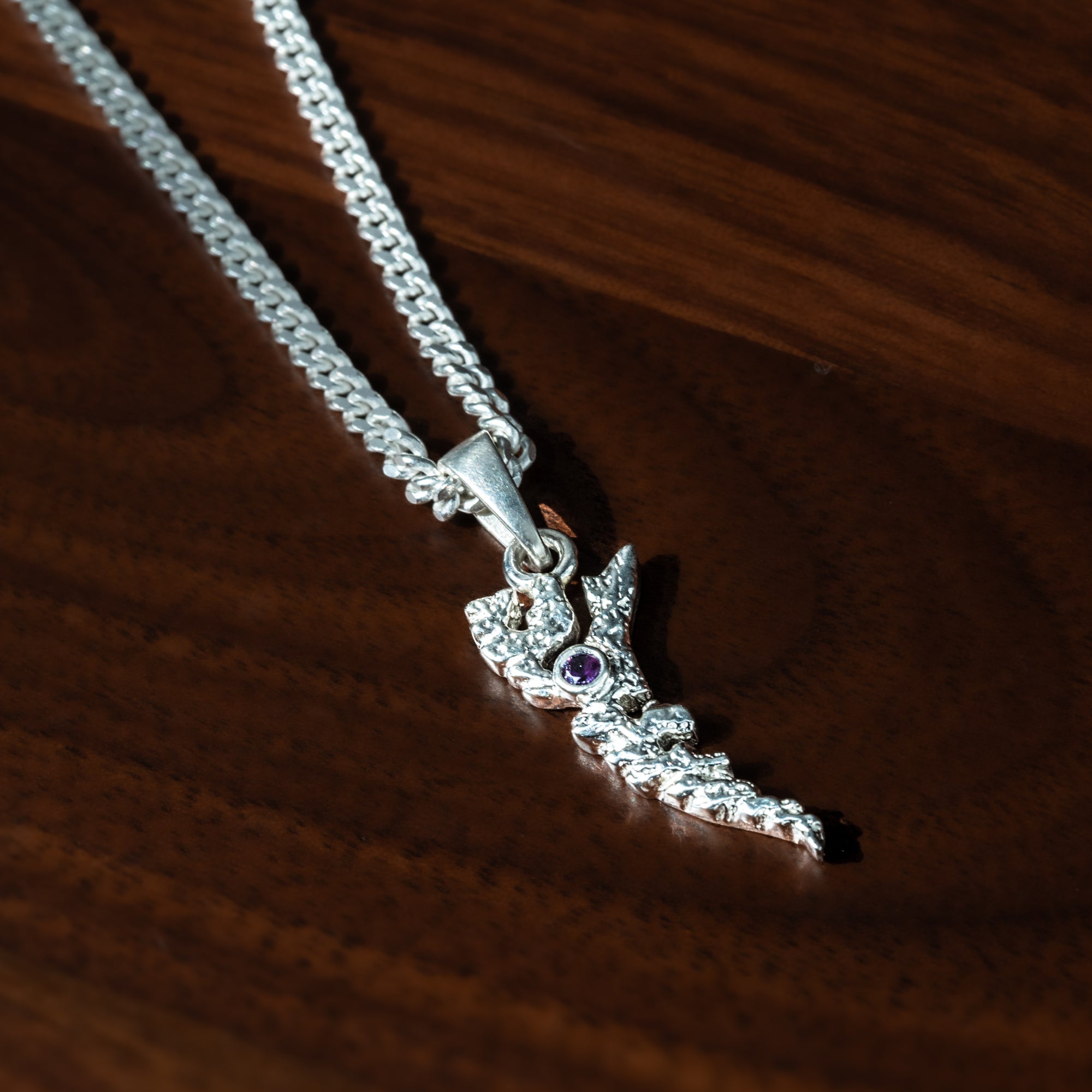 Haida Gwaii Pendant | Sterling Silver with Assorted Gemstones