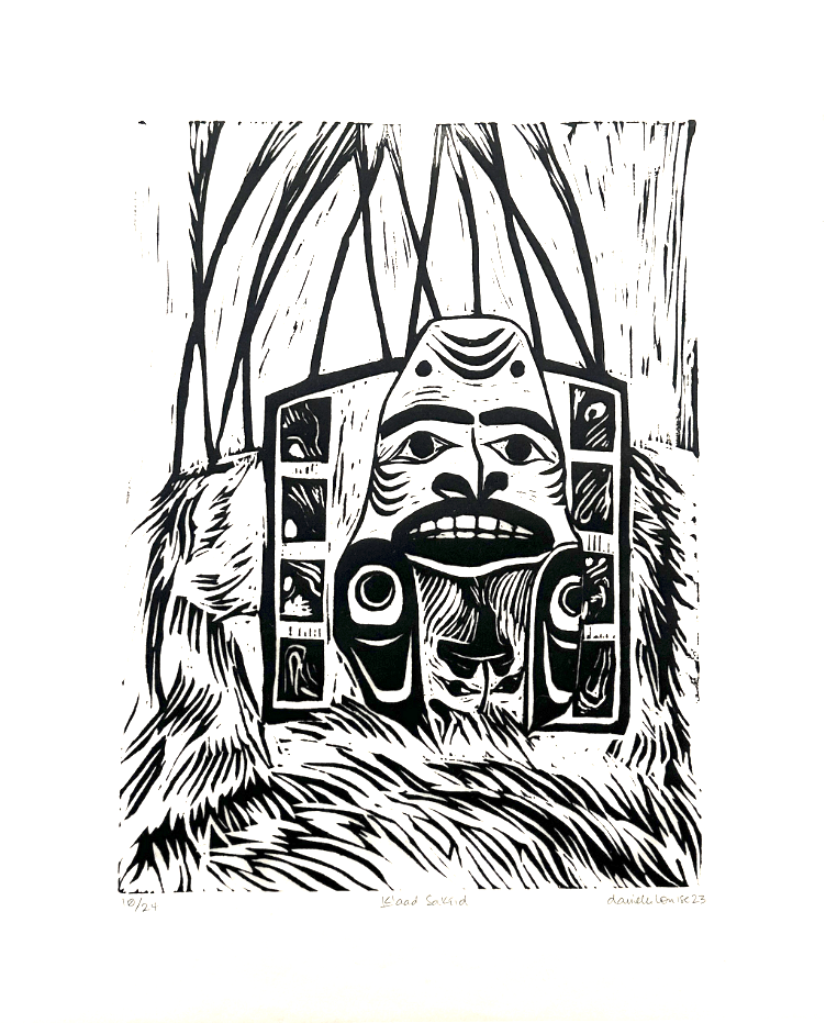 K'aad Sakíid (Dogfish Headdress) | Danielle Louise Allard, Haida