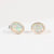 White Opal Stud Earrings