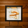 Yew Wood Haida Halibut Hook with Nautical Map