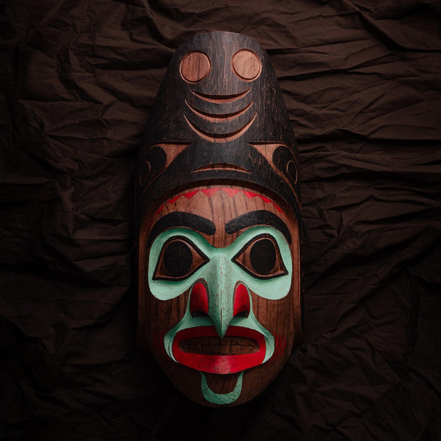 dogfish mother mask by haida artist corey bulpitt