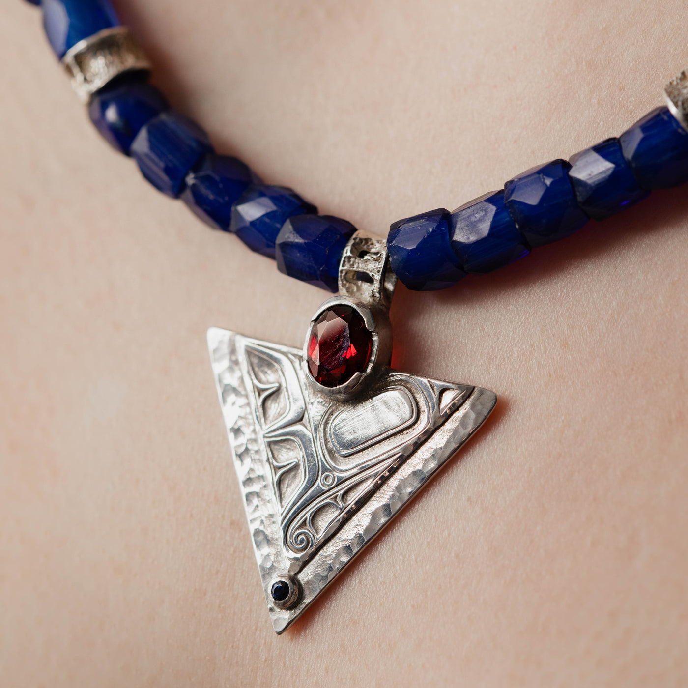 Hummingbird Necklace by Morgan Asoyuf, Ts'msyen Artist