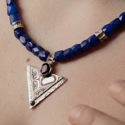 Hummingbird Necklace by Morgan Asoyuf, Ts'msyen Artist