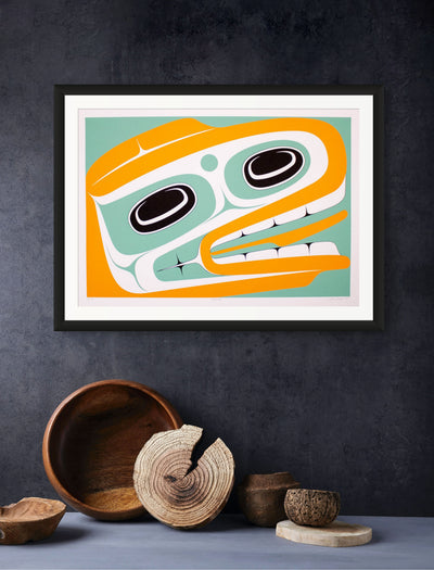Off The Hook Halibut - Haida Art Print by Cori Yahl 'Aadas Savard