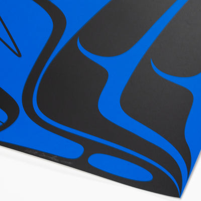 Close up of supernatural being on shadows robert davidsons haida formline fine art print