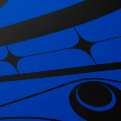 Close up of supernatural being teeth on shadows robert davidsons haida formline fine art print